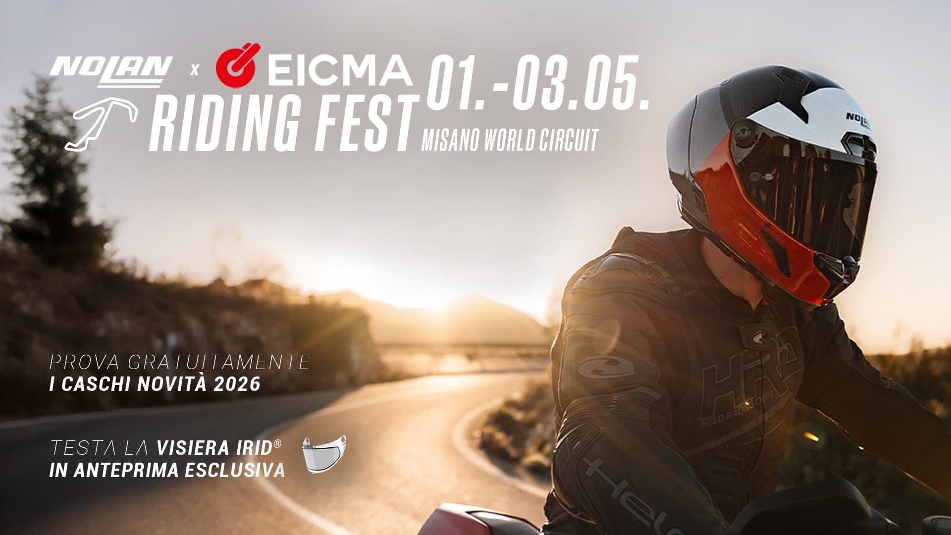 Non solo moto, a EICMA Riding Fest puoi provare anche i caschi Nolan