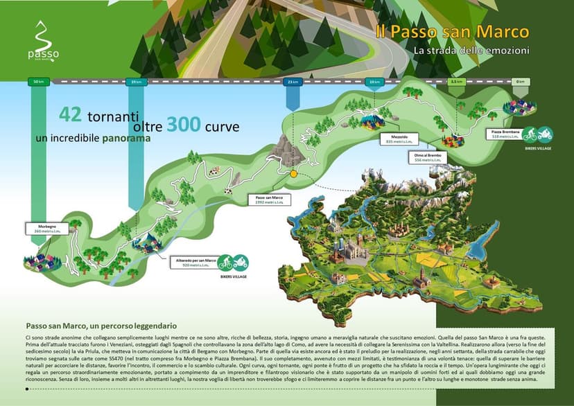 Riapre il Passo San Marco e arrivano le nuove mappe dei Bikers Villages